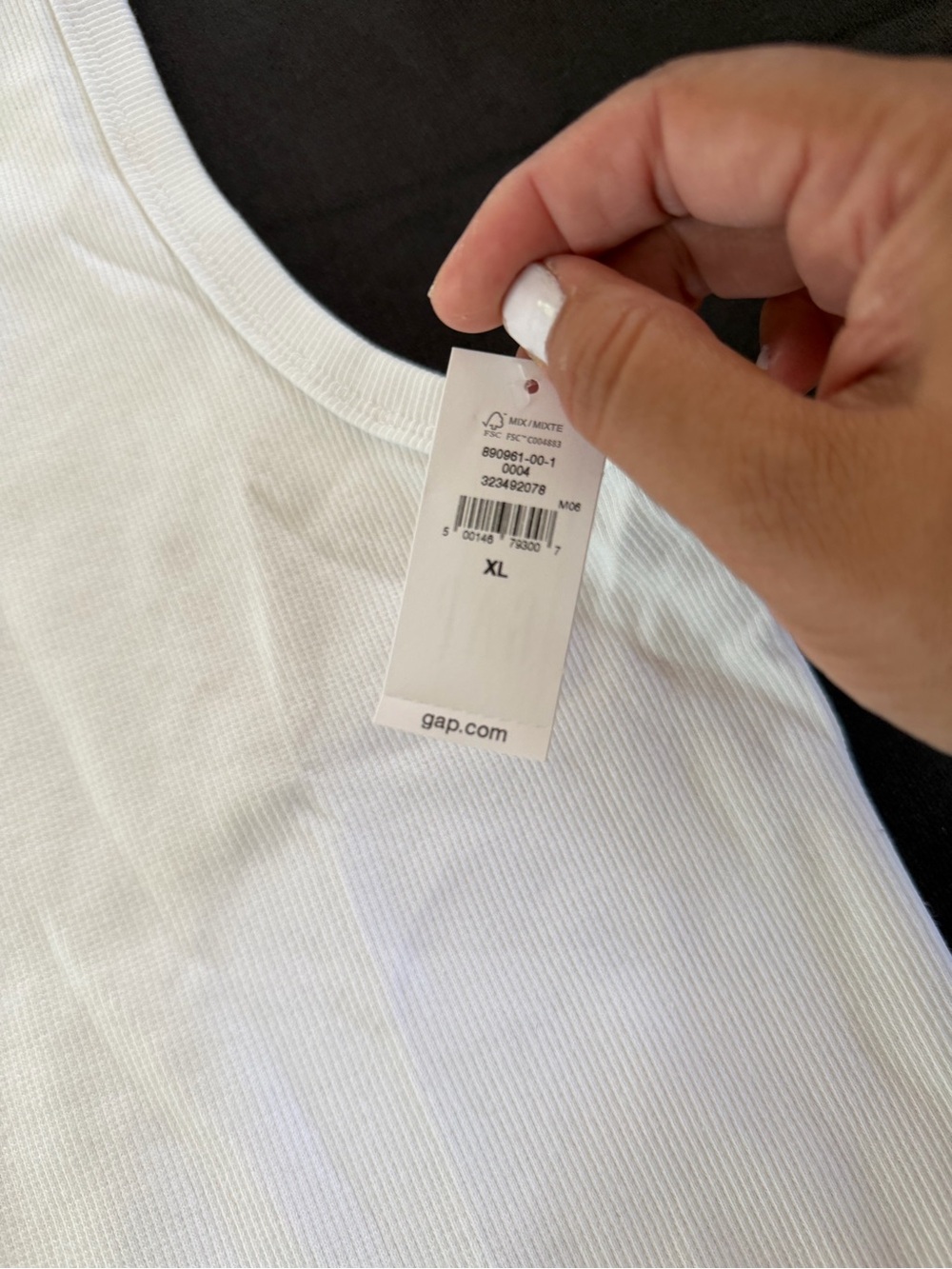 GAP White Ribbed Tank Top - Picture 3 of 3